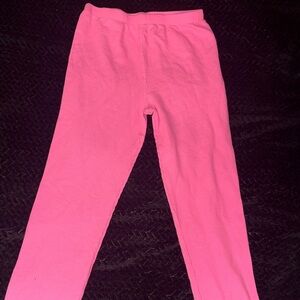 Kids Pink Thermal Leggings